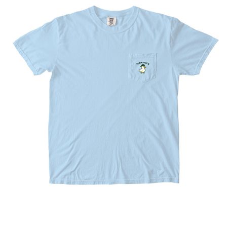 Team Duck Pocket Tees, a Chambray Comfort Colors Pocket Tee