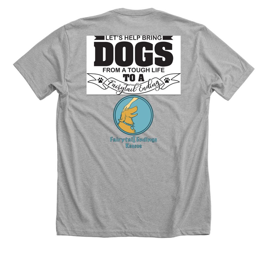 Rescue supporters T-shirt&nbsp;, a Athletic Heather Premium Unisex Tee (back-view)