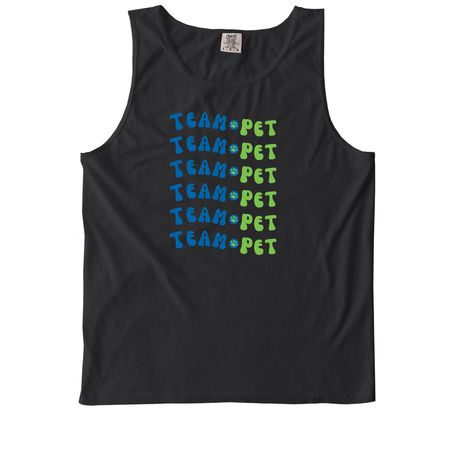 Team Pet, a Black Comfort Colors Tank Top