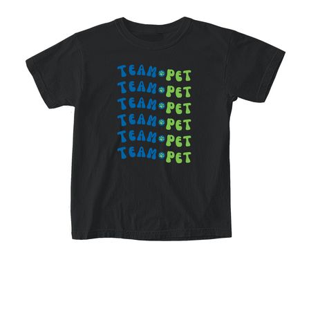 Team Pet, a Black Comfort Colors Youth Tee