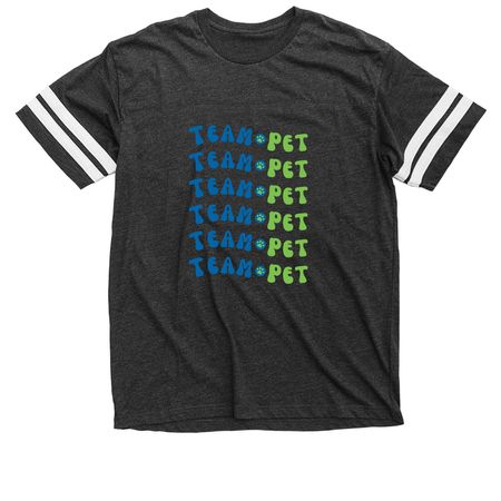 Team Pet, a Vintage Smoke / White Football Jersey Tee