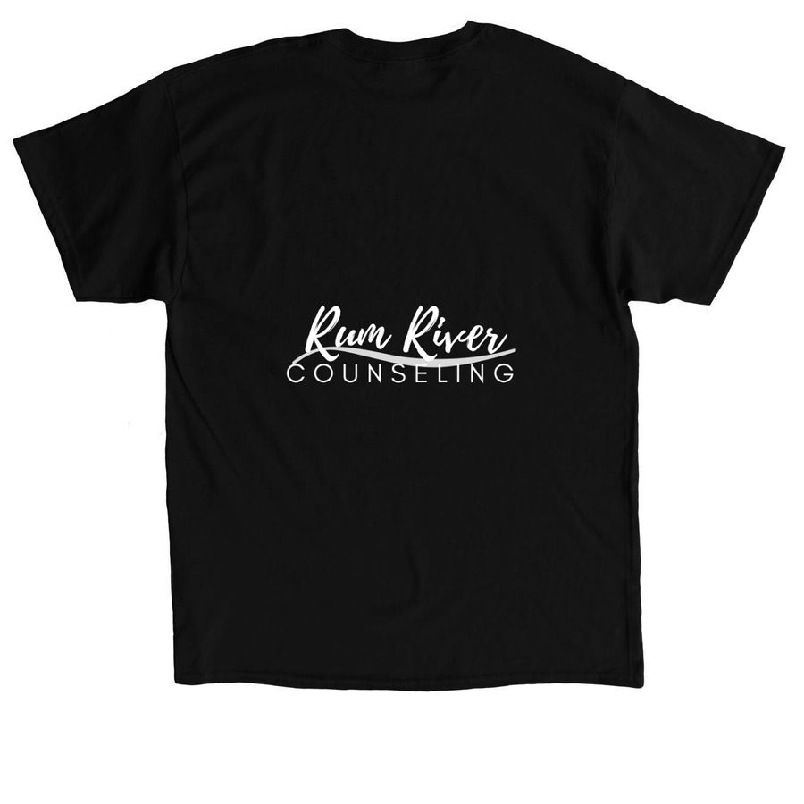 Listen to your therapist 2, a Black Classic Unisex Tee (back-view)