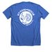 Feed People Not Landfills 3.0, a Heather True Royal Premium Unisex Tee (back-view)