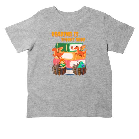 Reading is spooky good, a Heather Toddler Tee