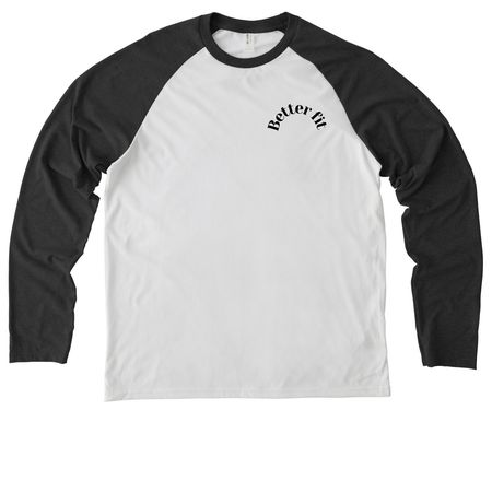Sustainably made, a Space Black/ Bright White Allmade Eco Triblend Colorblock Raglan Long Sleeve Tee