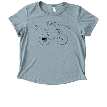 Bicycle Friendly - Shirts, a I Like You Blue Allmade Eco Triblend Women?s Scoop Neck Tee