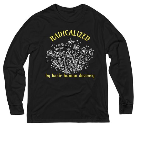 Are You Radical?, a Deep Black Allmade Eco Triblend Long Sleeve Tee