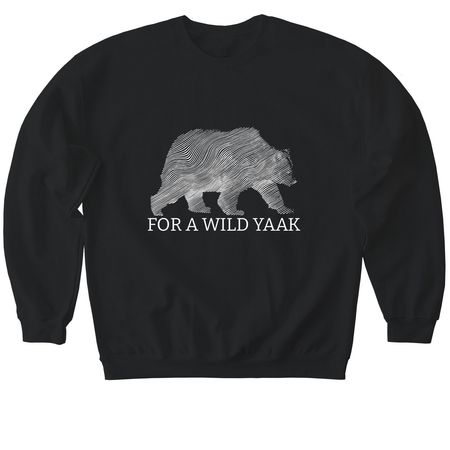 Save the Yaak Grizzlies&nbsp;, a Black Softstyle Crewneck Sweatshirt
