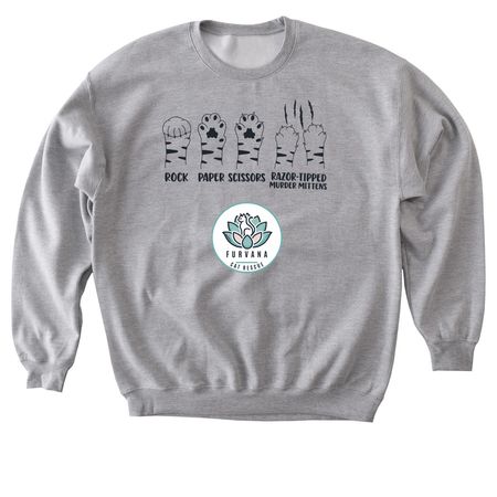 Razor Tipped Murder Mittens, a Sport Grey Softstyle Crewneck Sweatshirt