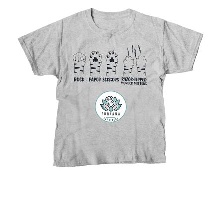 Razor Tipped Murder Mittens, a Sport Grey Youth Unisex Tee