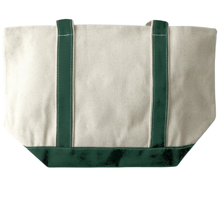 Voting Matters Tote, a Natural/Forest Large Two-Tone Canvas Tote Bag (back-view)