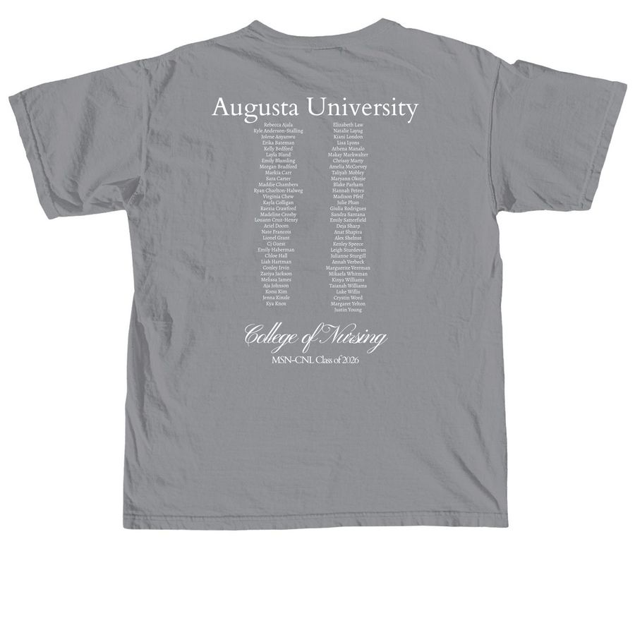 MSN-CNL 2026 merch option 3, a Granite Comfort Colors Unisex Tee (back-view)