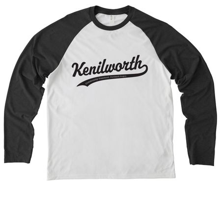 KCP&nbsp;, a Space Black/ Bright White Allmade Eco Triblend Colorblock Raglan Long Sleeve Tee