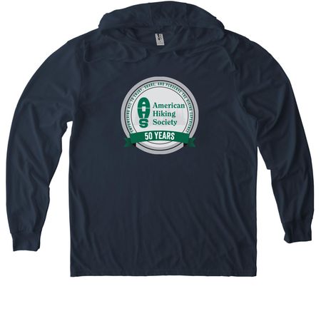 Celebrate 50 Years with AHS!, a Rebel Blue Allmade Eco Triblend Hoodie Tee