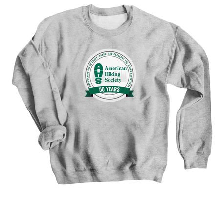 Celebrate 50 Years with AHS!, a Sport Grey Crewneck Sweatshirt