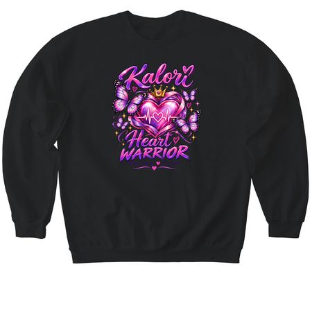 Heart warrior, a Black Softstyle Crewneck Sweatshirt