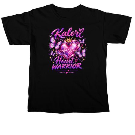 Heart warrior, a Black Comfort Colors Unisex Tee
