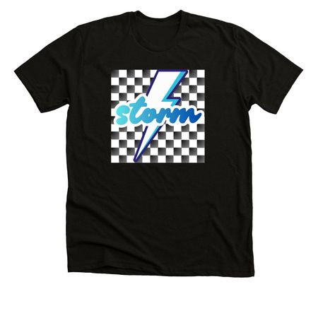 Checkered Storm&nbsp;, a Solid Black Blend Premium Unisex Tee
