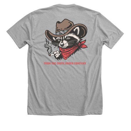 Coon, a Athletic Heather Premium Unisex Tee (back-view)