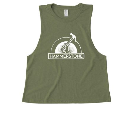 White Logo - Tank Tops, a Olive You Green Allmade Eco Triblend Women?s Muscle Tank
