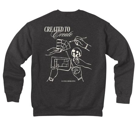 Created to Create Crewneck, a Dark Grey Heather Premium Drop Shoulder Sweatshirt