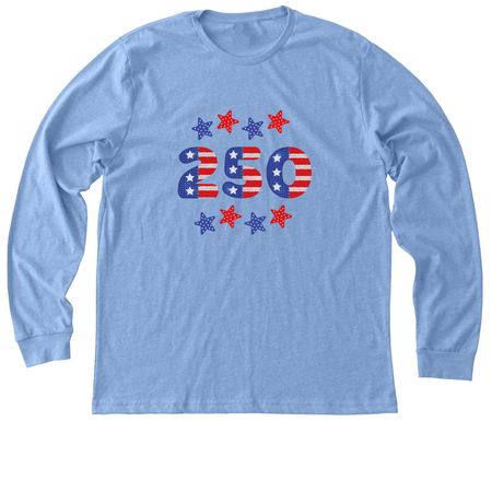 250th Stars-Adult&nbsp;, a Heather Carolina Blue Premium Long Sleeve Tee