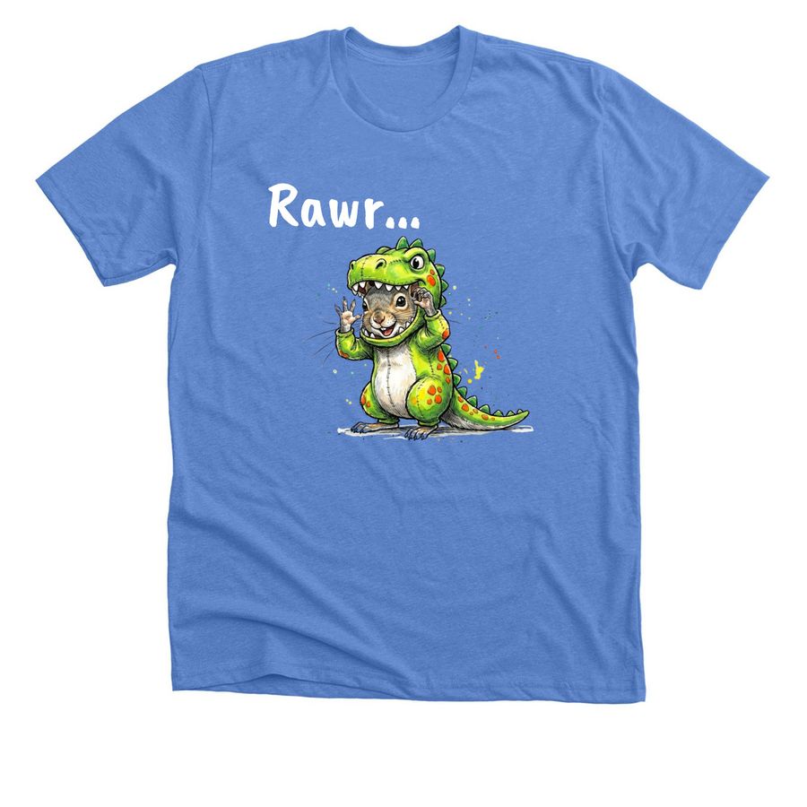 Rawr, a Heather Columbia Blue Premium Unisex Tee