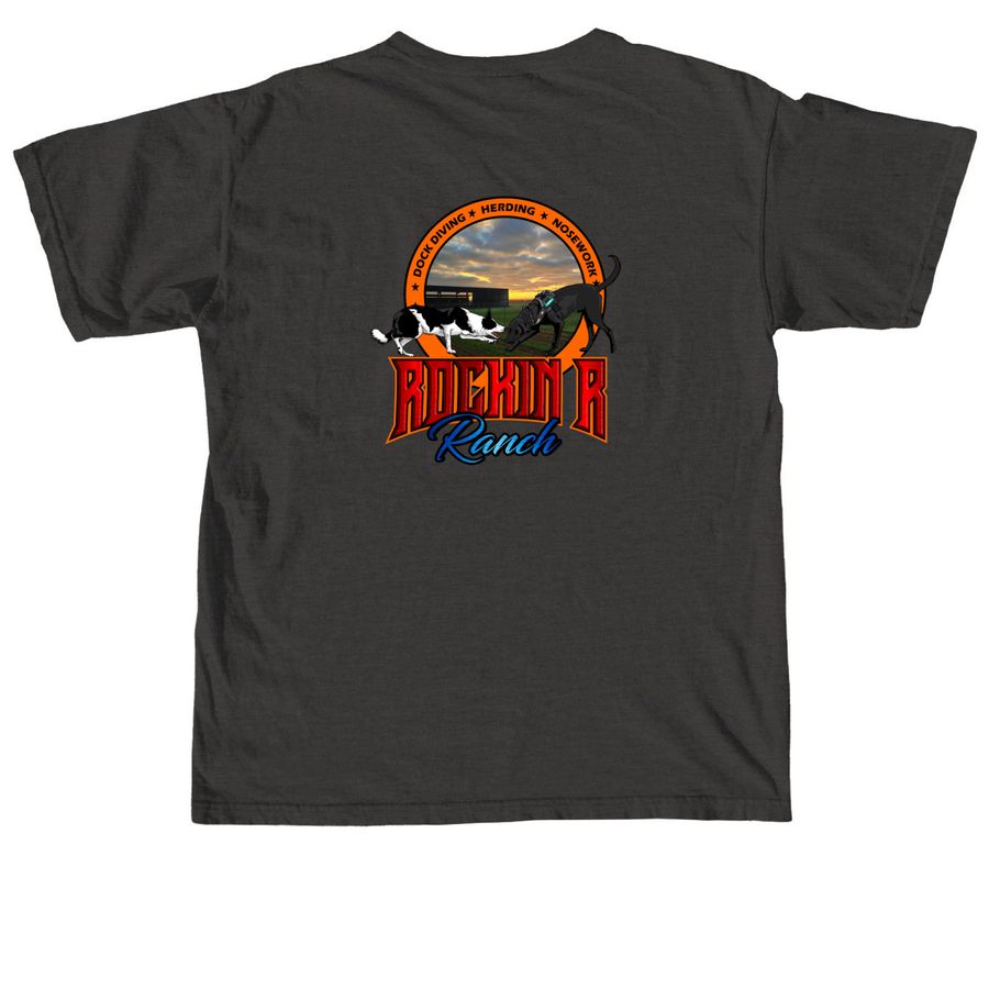 Rockin R Ranch&nbsp;, a Pepper Comfort Colors Unisex Tee (back-view)
