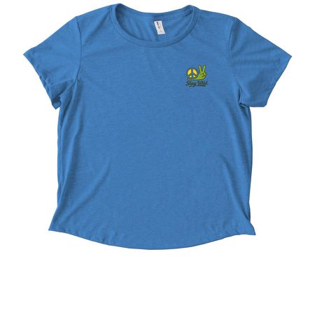 Snail Peace, a Azure Blue Allmade Eco Triblend Women?s Scoop Neck Tee