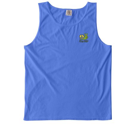 Snail Peace, a Flo Blue Comfort Colors Tank Top