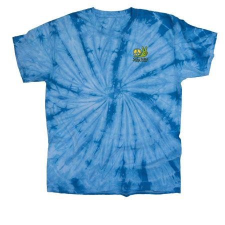 Snail Peace, a Baby Blue Classic Tie Dye Tee