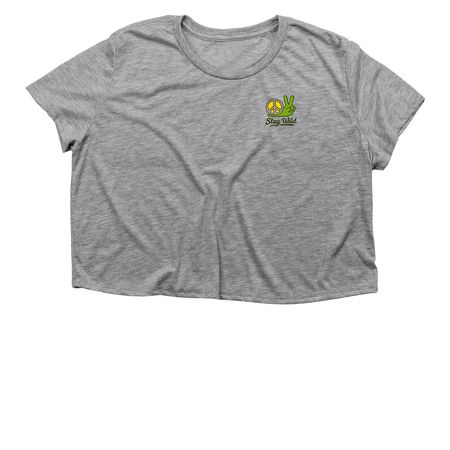 Snail Peace, a Athletic Heather Women?s Flowy Cropped Tee