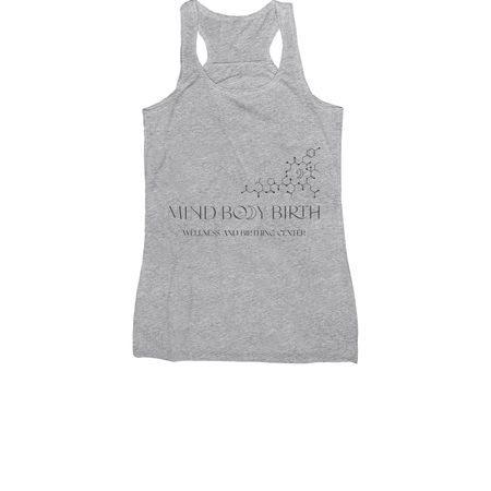 Mind Body Birth, a Athletic Heather Women's Racerback