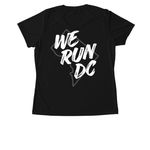 Race the Perimeter, a Black Women's Performance Tee (back-view)