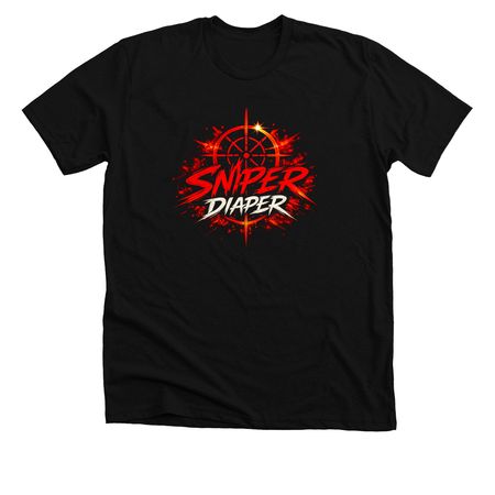 ? SNIPER DIAPER ? RAGE ENERGY TEE, a Solid Black Blend Premium Unisex Tee