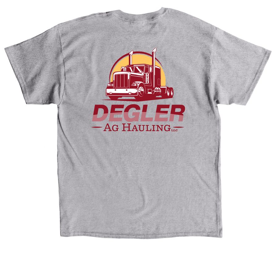 Degler Ag Hauling Merch, a Sport Grey Classic Unisex Tee (back-view)