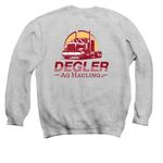 Degler Ag Hauling Merch, a Sport Grey Crewneck Sweatshirt (back-view)