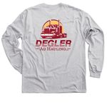 Degler Ag Hauling Merch, a Sport Grey Classic Long Sleeve Tee (back-view)