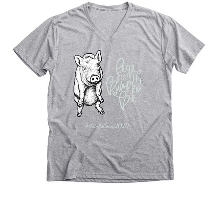 Thanksliving 2020, a Athletic Heather Premium V-Neck Tee