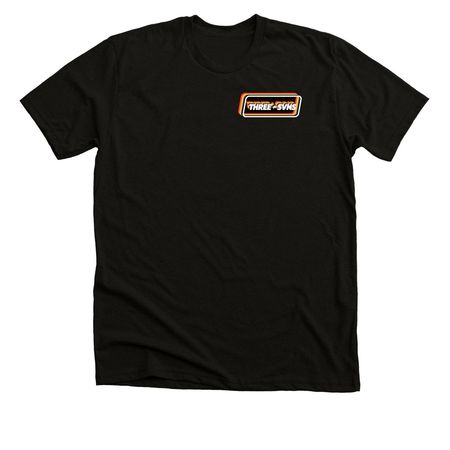 Three Sevens Retro, a Solid Black Blend Premium Unisex Tee
