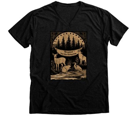 No System But The Ecosystem, a Black Heather Premium V-Neck Tee