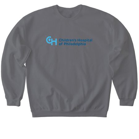 CHOP logo, a Charcoal Softstyle Crewneck Sweatshirt