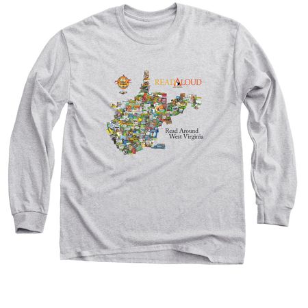 Read Around West Virginia, a Sport Grey Classic Long Sleeve Tee