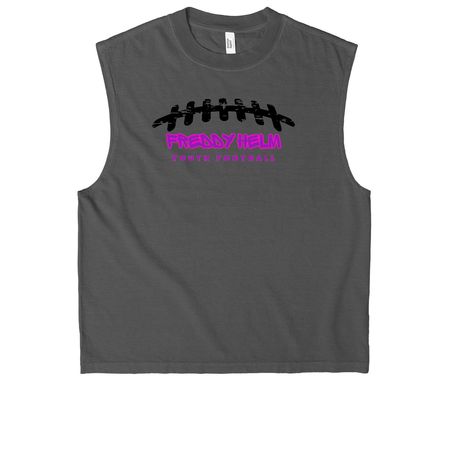 FHYFL Coach 2026, a Faded Black Heavyweight Garment Dye Muscle Tee