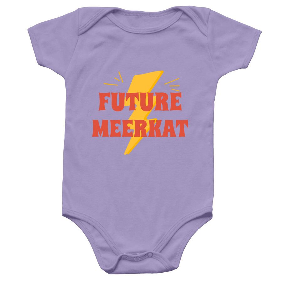 Future Meerkat Onesie, a Lavender Infant Onesie