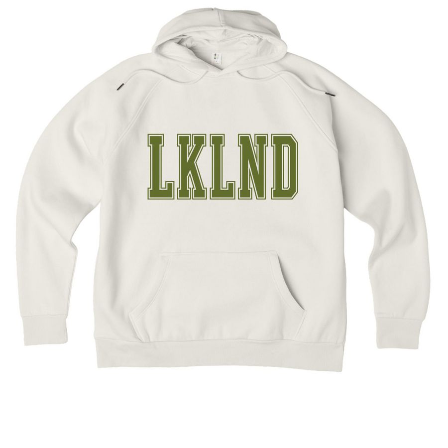 LKLND, a White Sand Allmade Organic CVC Pullover Hoodie