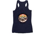 East Bay Pugs Logo, a Navy Women's Racerback (back-view)