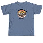 East Bay Pugs Logo, a Blue Jean Comfort Colors Unisex Tee (back-view)