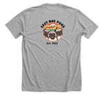 East Bay Pugs Logo, a Athletic Heather Premium Unisex Tee (back-view)