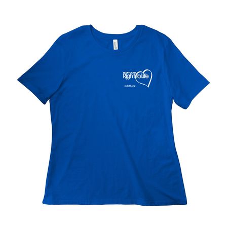 Choose Life - MD Right to Life Logo Merch, a True Royal Women?s Relaxed Cotton Tee